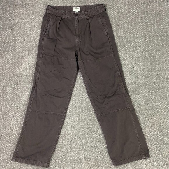 Todd Snyder Pants Men's 32 x 30 Fits 32 x 29 Brown Doubl Knee Workwear Pleated - Picture 1 of 12
